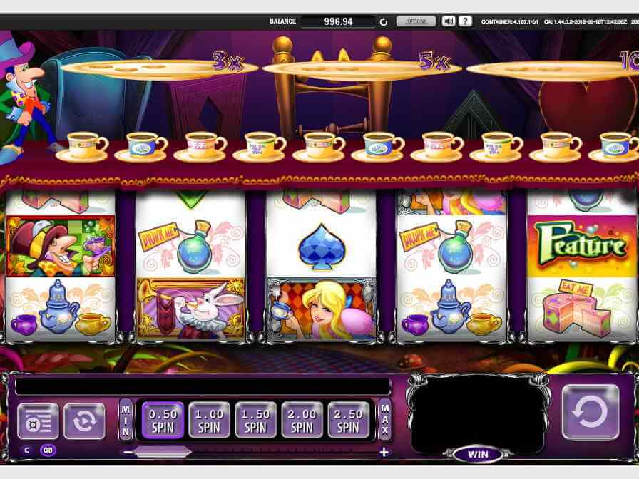 Бонусная игра автомата Alice and The Mad Tea Party