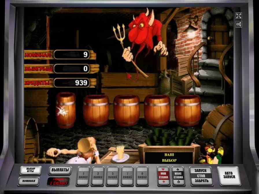 Бонусная игра игрового аппарата Черти